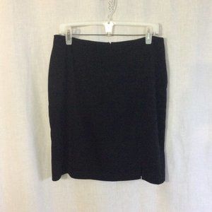 Fashion Bug Black Velour Skirt Size 14 Zip Back